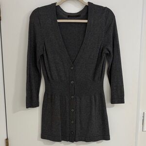 The Limited Gray Button-Up Cardigan